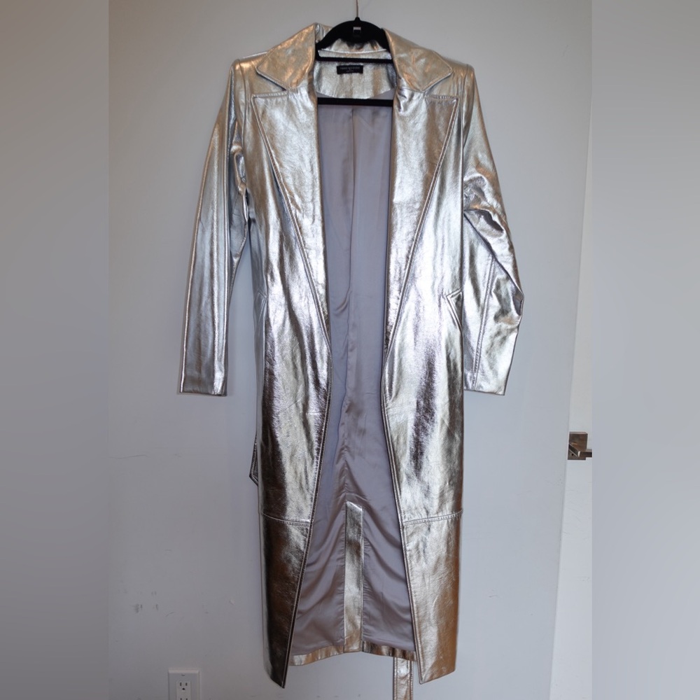 Naked Wardrobe Silver Trench Coat